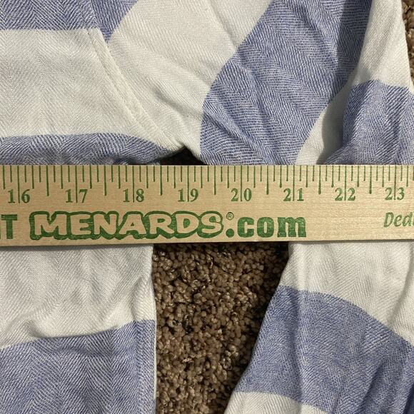 Rails Shirt Womens Medium Blue White Striped Button Up Long Sleeve Casual Pocket - Picture 7 of 8